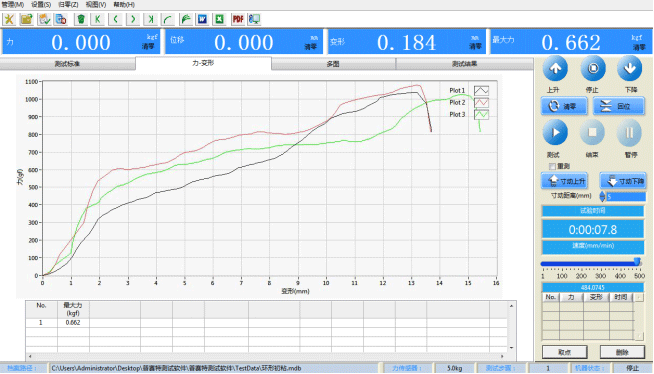PT-507環(huán)形初粘力試驗機界面 PT-507環(huán)形初粘力試驗機界面